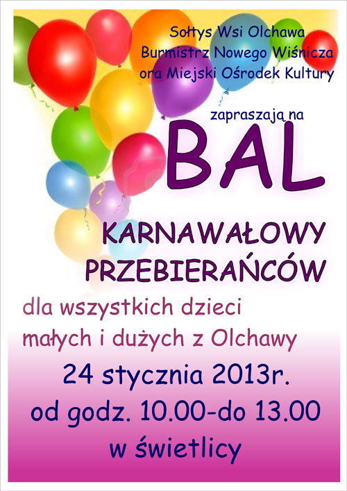 Bal karnawałowy w Olchawie