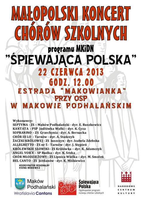 Koncert  "Królewskich Słowików" w Makowie Podhalańskim 