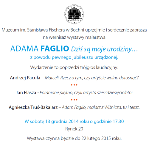 Wystawa Adama Faglio