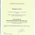 zaświadczenie M.Duch biologia