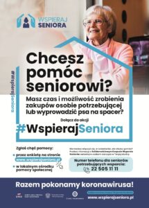 Plakat akcji #WspierajSeniora