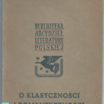 Książka O klasyczności i romantycznosci