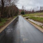 Droga dojazdowa do pól w miejscowości Łomna